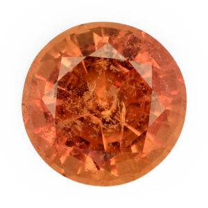 Round orange loose gemstone
