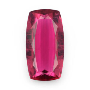 Elongated cushion-cut hot pink loose gemstone
