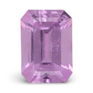 Emerald-cut lavender loose gemstone