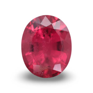 Oval vivid red loose gemstone