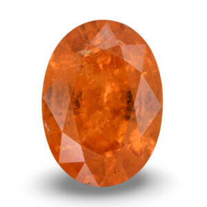 Oval orange loose gemstone