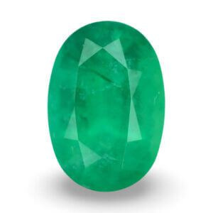 Oval green loose gemstone