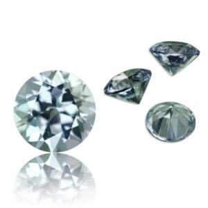 Round brilliant white loose gemstones, alternate view